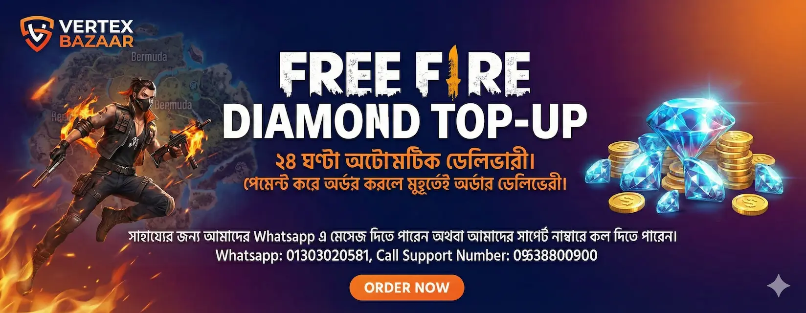 free fire diamond top up bd